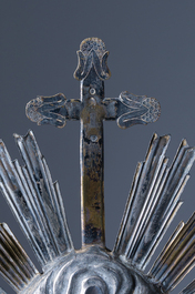 Ostensoir en argent partiellement dor&eacute; &agrave; d&eacute;cor de ch&eacute;rubins, poin&ccedil;on du ma&icirc;tre Jean-Fran&ccedil;ois M&eacute;zard, 950/000, France, Paris, ca. 1798/1822