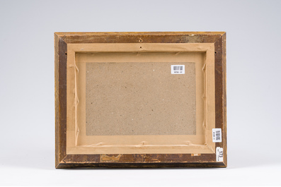 &Eacute;cole hollandaise, dans le style d'Adam Willaerts (1577-1664)&nbsp;: P&ecirc;cheurs au bord de l'eau, crayon sur papier, 17&egrave;me si&egrave;cle