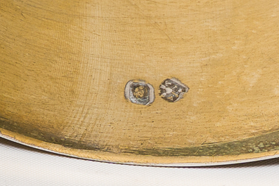 Calice en argent partiellement dor&eacute; de style baroque, poin&ccedil;on d'orf&egrave;vre Alexandre Thierry, France, 19&egrave;me si&egrave;cle