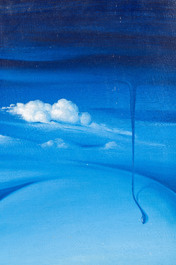 Roger Kort (1924-1994): Paysage surr&eacute;aliste, huile sur toile, dat&eacute; (19)66