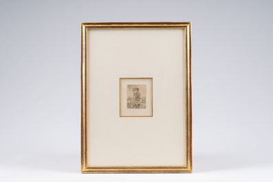 Eugeen Van Mieghem (1875-1930): 'Havenboefje', eau-forte, vers 1922