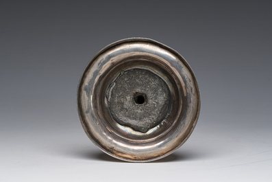 Calice en argent partiellement dor&eacute; de style baroque, poin&ccedil;on d'orf&egrave;vre Alexandre Thierry, France, 19&egrave;me si&egrave;cle