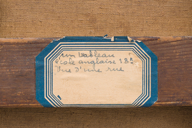 Ecole europ&eacute;enne: Vue anim&eacute;e de la Nieuwe Kerk &agrave; Haarlem, huile sur toile, 18&egrave;me si&egrave;cle