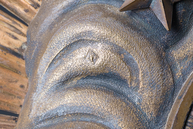 Ostensoir en argent dor&eacute; avec un ange couronn&eacute; d'un nuage radieux, poin&ccedil;on du ma&icirc;tre Hippolyte-Fran&ccedil;ois Bertrand-Paraud, 950/000, France, 19&egrave;me si&egrave;cle