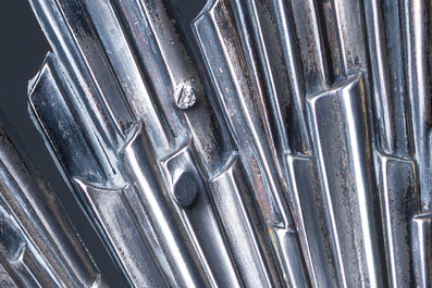 Ostensoir en argent partiellement dor&eacute; surmont&eacute; d'une couronne en m&eacute;tal dor&eacute;, poin&ccedil;on du ma&icirc;tre Pierre-Henry Favier, 950/000, France, 19&egrave;me si&egrave;cle