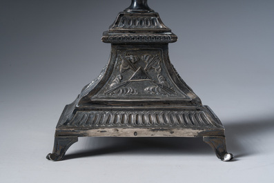 Ostensoir en argent partiellement dor&eacute; &agrave; d&eacute;cor de ch&eacute;rubins, poin&ccedil;on du ma&icirc;tre Jean-Fran&ccedil;ois M&eacute;zard, 950/000, France, Paris, ca. 1798/1822