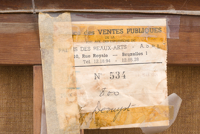 Adrien-Charles Le Mayeur de Merpres (1844-1923, &agrave; la mani&egrave;re de): Marine, huile sur toile