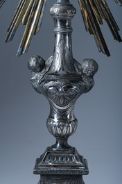 Ostensoir en argent partiellement dor&eacute; &agrave; d&eacute;cor de ch&eacute;rubins, poin&ccedil;on du ma&icirc;tre Jean-Fran&ccedil;ois M&eacute;zard, 950/000, France, Paris, ca. 1798/1822