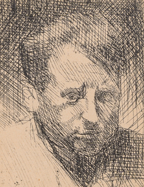 &Eacute;cole europ&eacute;enne: Cinq dessins et eaux-fortes vari&eacute;s, techniques mixtes sur papier, 20&egrave;me si&egrave;cle