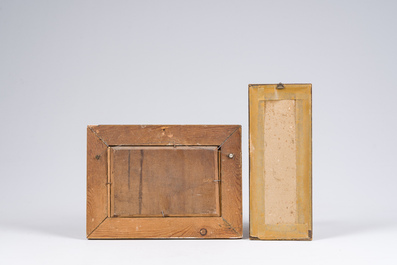 &Eacute;cole europ&eacute;enne: Cinq peintures diverses, huile sur board et panneau, 19&egrave;me/20&egrave;me si&egrave;cle