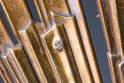 Ostensoir en argent dor&eacute; avec un ange couronn&eacute; d'un nuage radieux, poin&ccedil;on du ma&icirc;tre Hippolyte-Fran&ccedil;ois Bertrand-Paraud, 950/000, France, 19&egrave;me si&egrave;cle