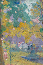 &Eacute;cole europ&eacute;enne: Cinq peintures diverses, huile sur board et panneau, 19&egrave;me/20&egrave;me si&egrave;cle