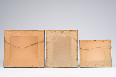 Eugeen Van Mieghem (1875-1930): Trois eaux-fortes diverses repr&eacute;sentant des personnages dans un contexte portuaire