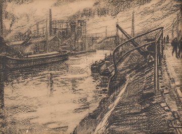 &Eacute;cole europ&eacute;enne: Cinq dessins et eaux-fortes vari&eacute;s, techniques mixtes sur papier, 20&egrave;me si&egrave;cle