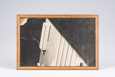 Ecole belge: T&ecirc;te de mouton, huile sur toile maroufl&eacute;e sur board, 19&egrave;me si&egrave;cle