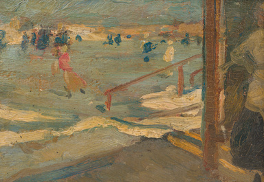 &Eacute;cole europ&eacute;enne: Cinq peintures diverses, huile sur board et panneau, 19&egrave;me/20&egrave;me si&egrave;cle