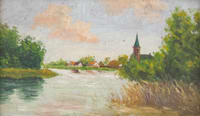 &Eacute;cole europ&eacute;enne: Cinq peintures diverses, huile sur board et panneau, 19&egrave;me/20&egrave;me si&egrave;cle