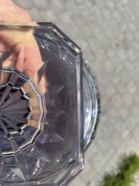 Een coupe in deels gekleurd gelaagd kristal, Val Saint Lambert, ed. 39/100, Belgi&euml;, 20ste eeuw