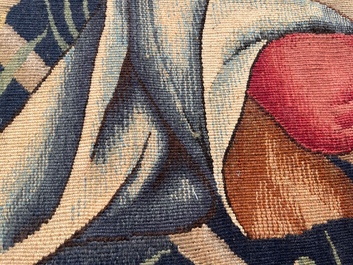 Tapisserie murale &agrave; d&eacute;cor de 'La tonte des moutons', Manufacture royale De Wit, Flandres, Malines, 20&egrave;me si&egrave;cle