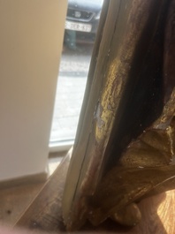 A large polychromed wood sculpture of Saint Elizabeth of Hungary, 18th C.