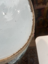 A large Chinese famille rose '100 deer' dish, 19th C.