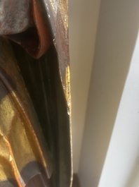 A large polychromed wood sculpture of Saint Elizabeth of Hungary, 18th C.