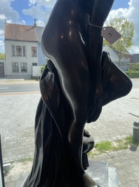 Eug&egrave;ne Cornu (1827-1899): V&eacute;nus sortant du bain ou La baigneuse, bronze &agrave; patine brune