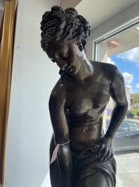 Eug&egrave;ne Cornu (1827-1899): V&eacute;nus sortant du bain ou La baigneuse, bronze &agrave; patine brune