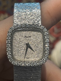 An 18 carat white gold and diamond set Piaget lady's cocktail watch, 20th C.