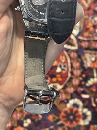 An Ikepod Megapode chronograph titanium and sapphire glass wristwatch designed by Marc Newson, ed. 257/9999, ca. 2000