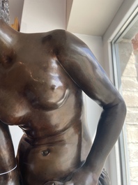 Eug&egrave;ne Cornu (1827-1899): V&eacute;nus sortant du bain ou La baigneuse, bronze &agrave; patine brune
