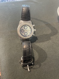 An Ikepod Megapode chronograph titanium and sapphire glass wristwatch designed by Marc Newson, ed. 257/9999, ca. 2000