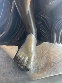 Eug&egrave;ne Cornu (1827-1899): V&eacute;nus sortant du bain ou La baigneuse, bronze &agrave; patine brune