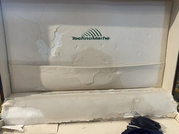 An Ikepod Megapode chronograph titanium and sapphire glass wristwatch designed by Marc Newson, ed. 257/9999, ca. 2000