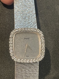 An 18 carat white gold and diamond set Piaget lady's cocktail watch, 20th C.