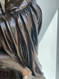 Eug&egrave;ne Cornu (1827-1899): V&eacute;nus sortant du bain ou La baigneuse, bronze &agrave; patine brune