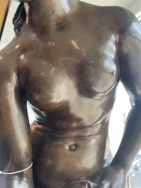 Eug&egrave;ne Cornu (1827-1899): V&eacute;nus sortant du bain ou La baigneuse, bronze &agrave; patine brune