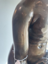 Eug&egrave;ne Cornu (1827-1899): V&eacute;nus sortant du bain ou La baigneuse, bronze &agrave; patine brune