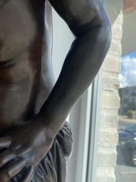 Eug&egrave;ne Cornu (1827-1899): V&eacute;nus sortant du bain ou La baigneuse, bronze &agrave; patine brune