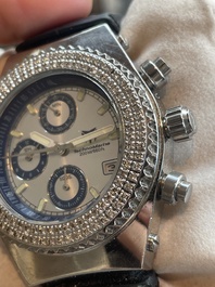 An Ikepod Megapode chronograph titanium and sapphire glass wristwatch designed by Marc Newson, ed. 257/9999, ca. 2000