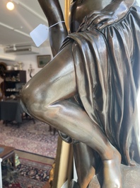 Eug&egrave;ne Cornu (1827-1899): V&eacute;nus sortant du bain ou La baigneuse, bronze &agrave; patine brune