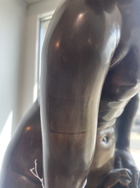 Eug&egrave;ne Cornu (1827-1899): V&eacute;nus sortant du bain ou La baigneuse, bronze &agrave; patine brune