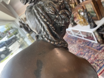 Eug&egrave;ne Cornu (1827-1899): V&eacute;nus sortant du bain ou La baigneuse, bronze &agrave; patine brune