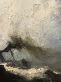 Kurt Peiser (1887-1962): 'Temp&ecirc;te', huile sur toile