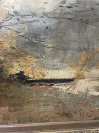 Lucien Frank (1857-1920): 'Automne', huile sur toile