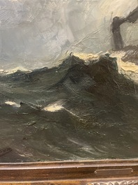 Kurt Peiser (1887-1962): 'Temp&ecirc;te', huile sur toile