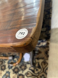 A Chinese bamboo and hardwooden opium table, 20th C.