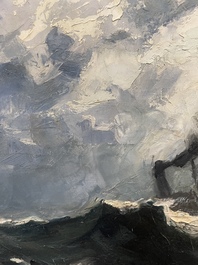 Kurt Peiser (1887-1962): 'Temp&ecirc;te', huile sur toile