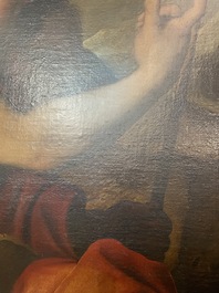 Italian school, follower of Sebastiano del Piombo (1485-1547): John the Baptist in the desert, oil on canvas, 18th C.