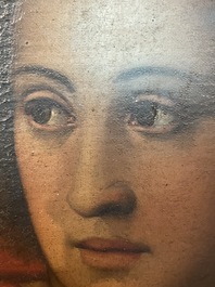 Italian school, follower of Sebastiano del Piombo (1485-1547): John the Baptist in the desert, oil on canvas, 18th C.